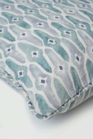 Mosaic Blue Oblong Cushion Cover by Sanctuary Living - Home Artisan