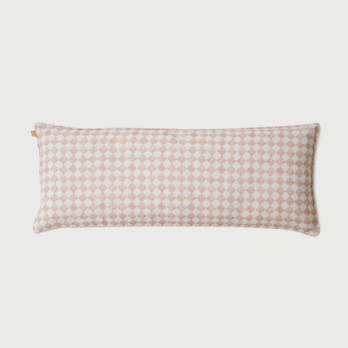 Checker Blush Lumbar Cushion Cover by Sanctuary Living - Home Artisan