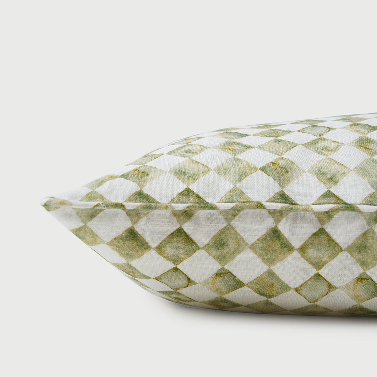 Checker Green Lumbar Cushion Cover by Sanctuary Living - Home Artisan