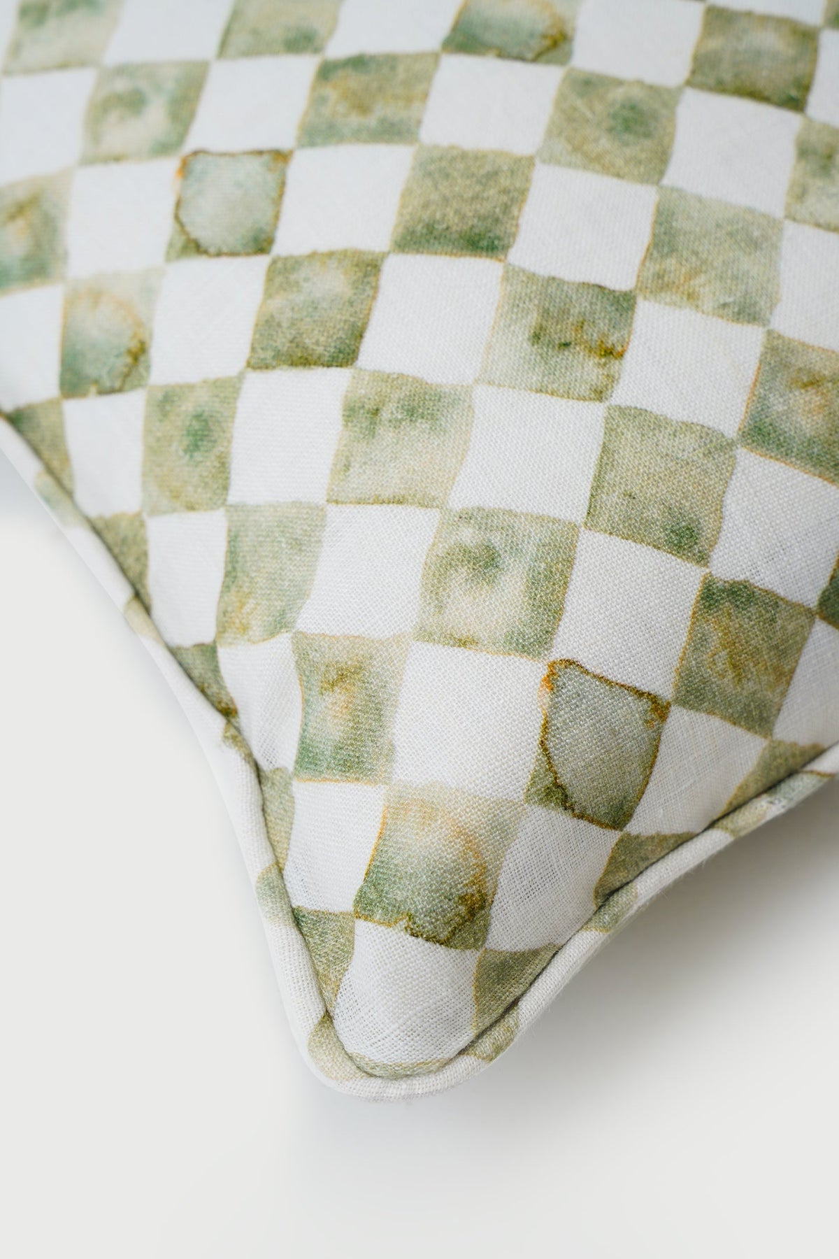 Checker Green Oblong Cushion Cover by Sanctuary Living - Home Artisan