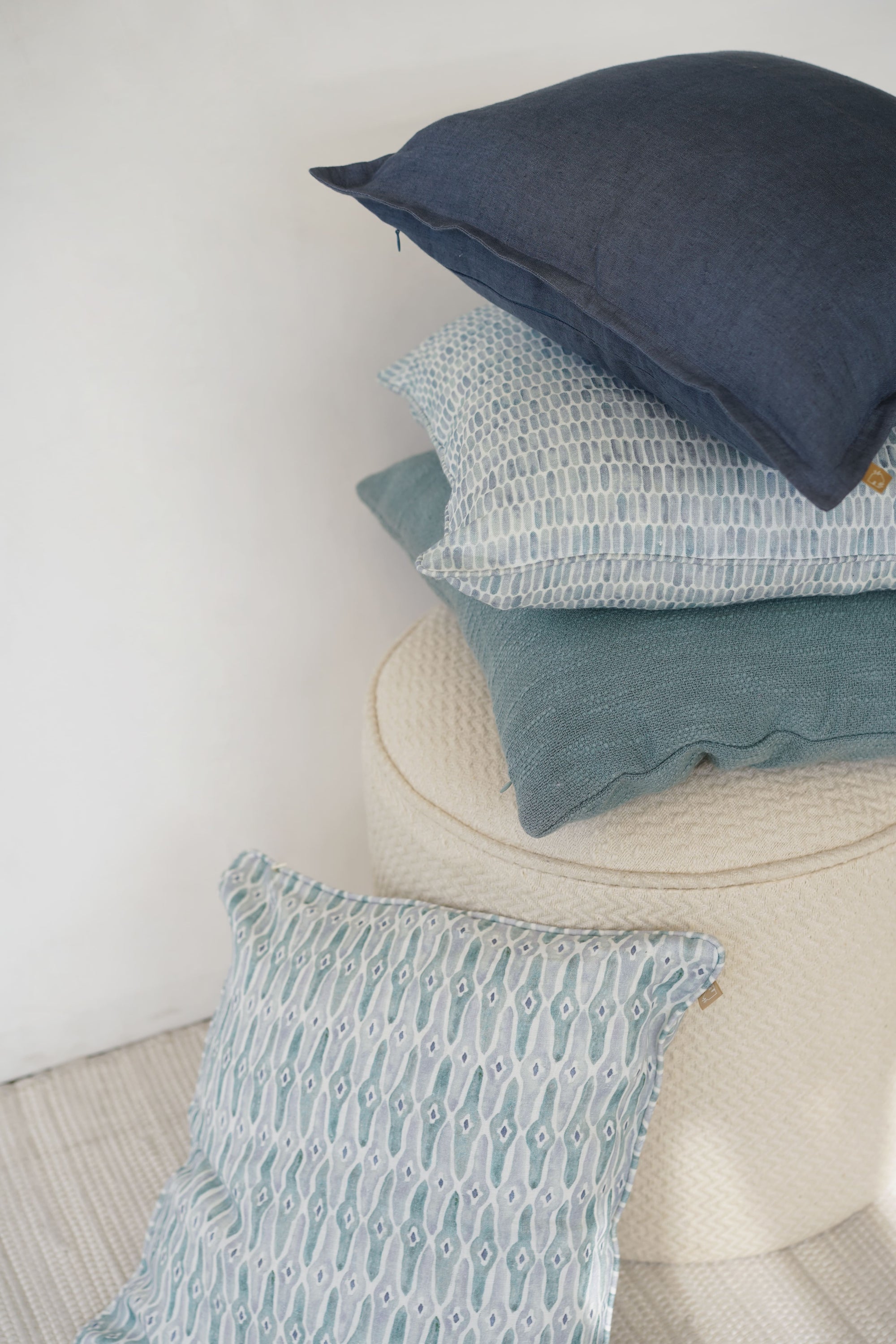 Mosaic Blue Oblong Cushion Cover by Sanctuary Living - Home Artisan