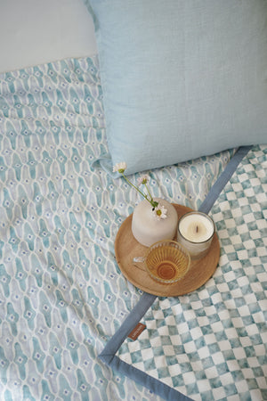 Checker Mosaic Blue Dohar by Sanctuary Living - Home Artisan