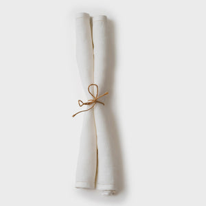 Linen White Table Napkin (Set of 2) by Sanctuary Living - Home Artisan