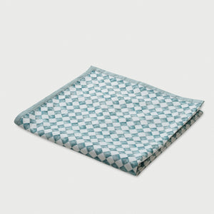 Checker Blue Linen Bedspread by Sanctuary Living - Home Artisan
