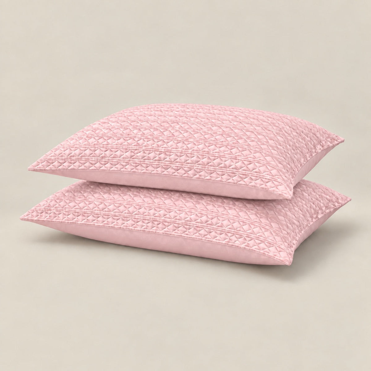 Rosalie Diamond Quilted Cotton Sateen Bed Cover Set with Pillow Cases - Home Artisan