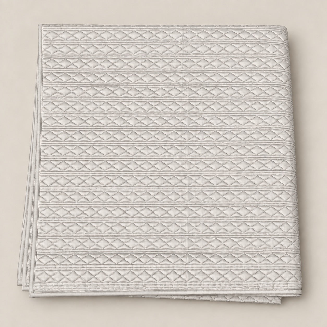 Selene Diamond Quilted Cotton Sateen Bed Cover Set with Pillow Cases - Home Artisan