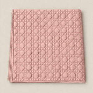 Floria Lattice Quilted Cotton Sateen Bed Cover Set with Pillow Cases (Dusty Pink)