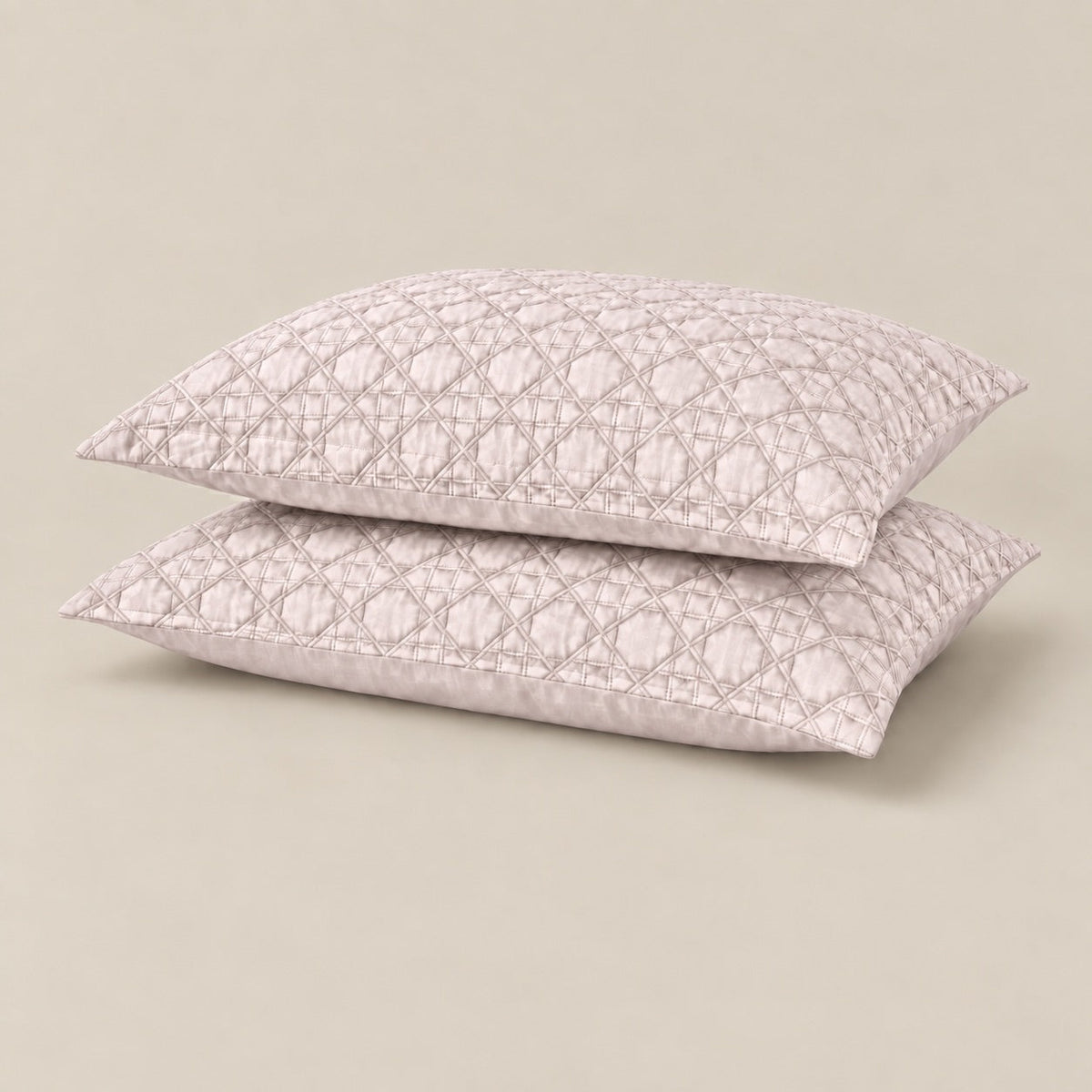 Aurelia Lattice Quilted Cotton Sateen Bed Cover Set with Pillow Cases - Home Artisan