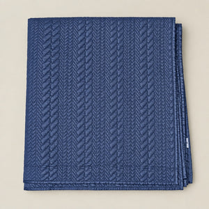 Caspian Braided Pattern Quilted Cotton Sateen Bed Cover Set with Pillow Cases - Home Artisan