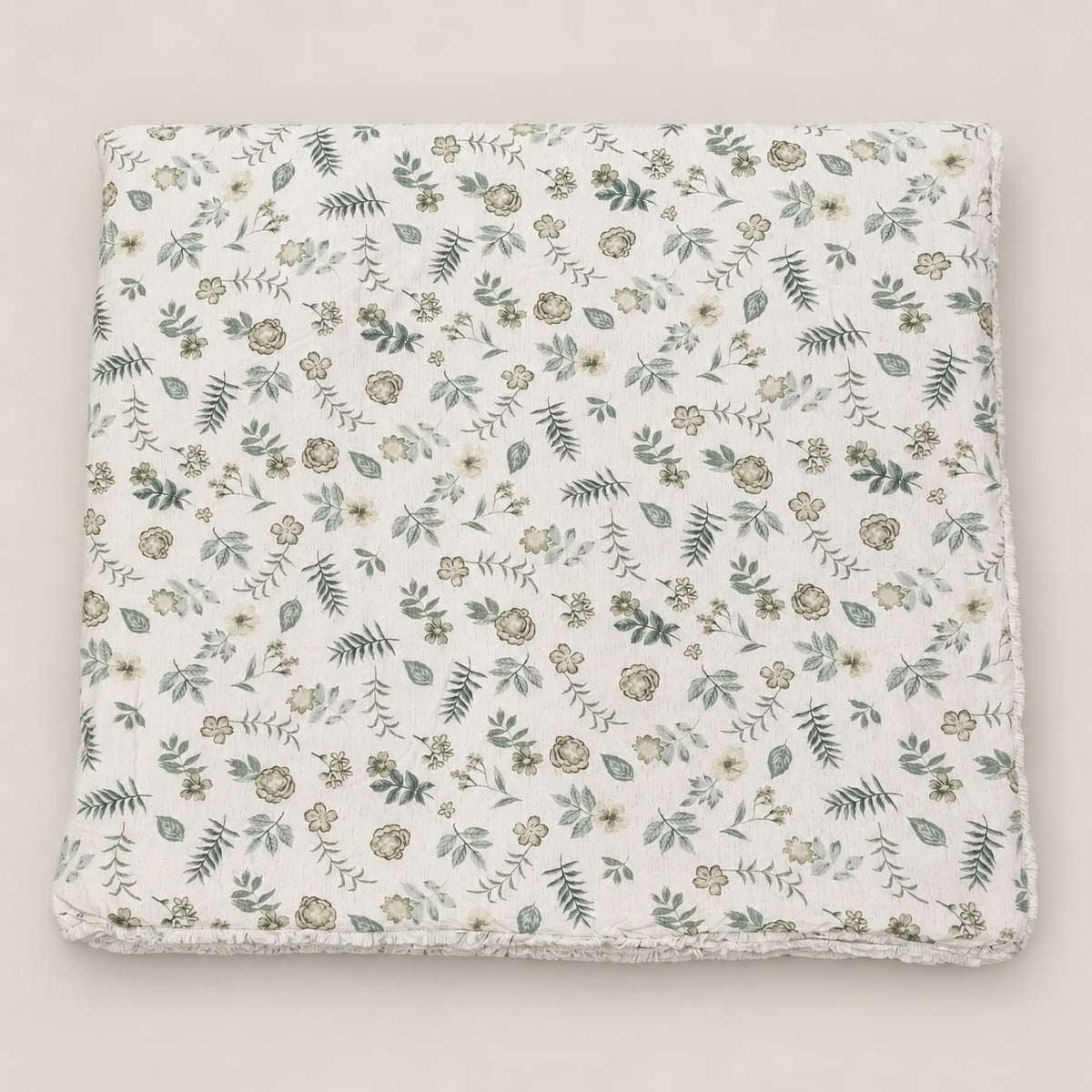 Sylvie Ivory & Sage Green Botanical 6-Piece King Size Comforter Bedding Set - Home Artisan