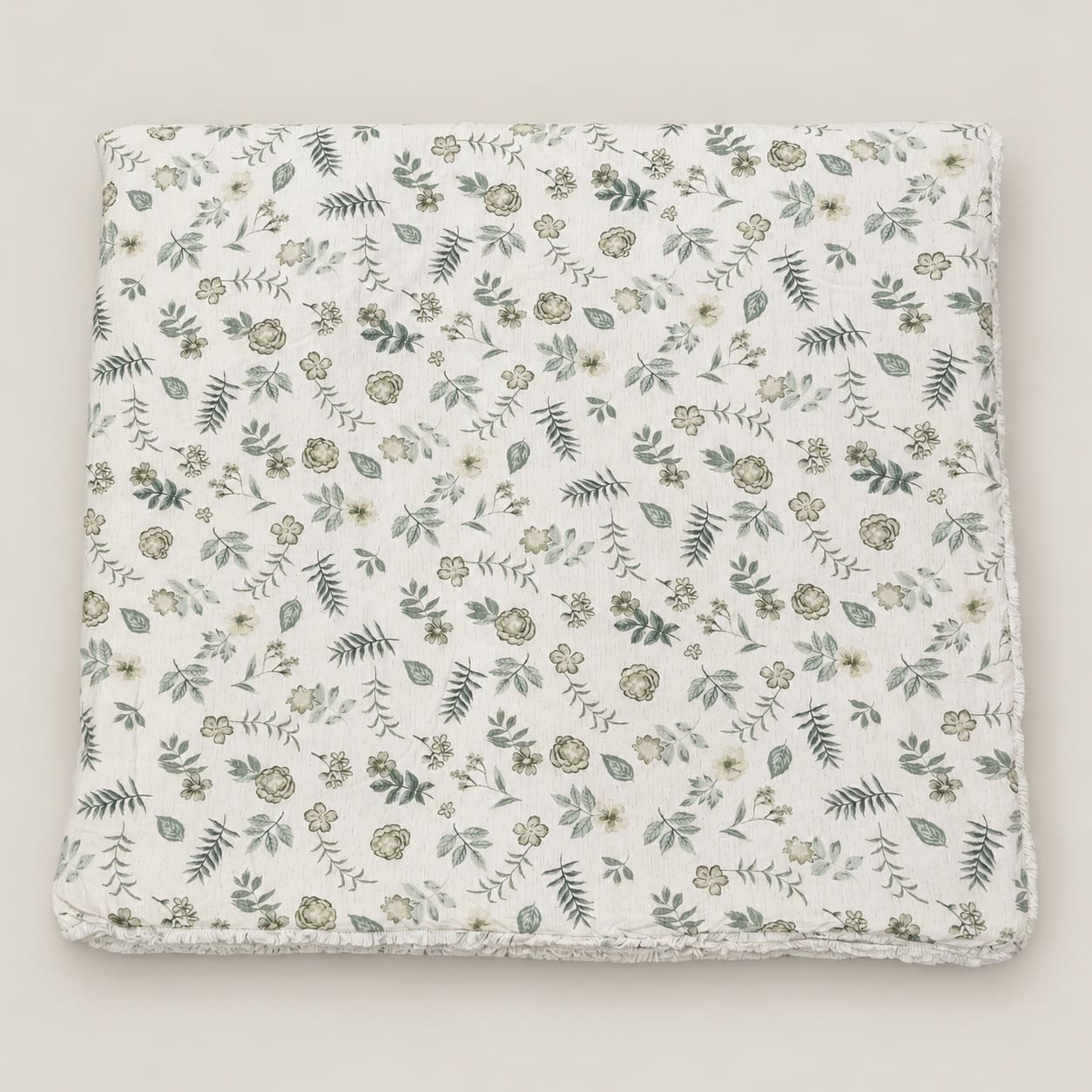 Sylvie Ivory & Sage Green Botanical 6-Piece King Size Comforter Bedding Set - Home Artisan