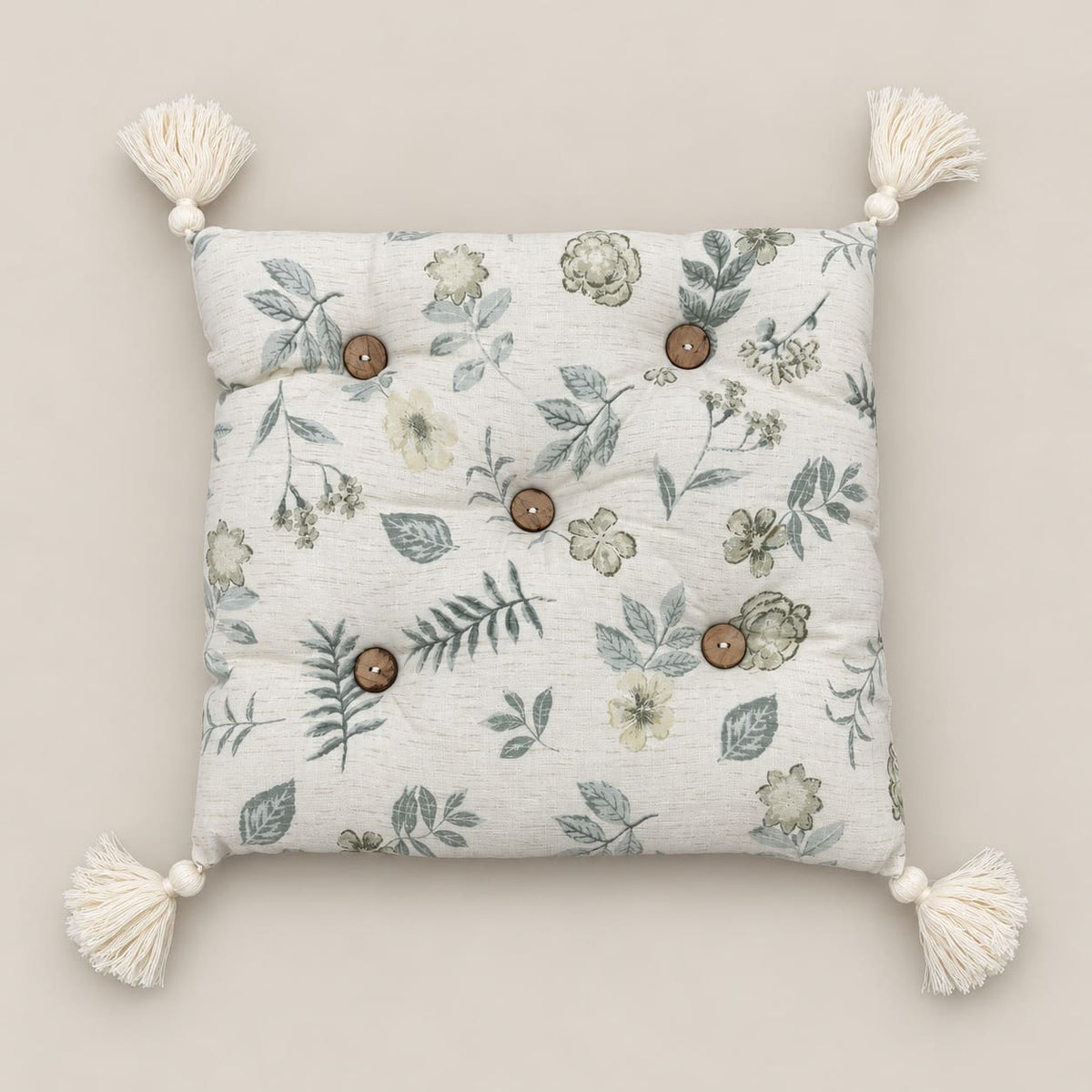 Sylvie Ivory & Sage Green Botanical 6-Piece King Size Comforter Bedding Set - Home Artisan