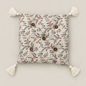 Flora Ivory & Dusty Pink Floral Vine 6-Piece King Size Comforter Bedding Set - Home Artisan