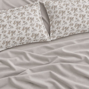 Arabella Ivory & Beige Floral 6-Piece King Size Comforter Bedding Set - Home Artisan
