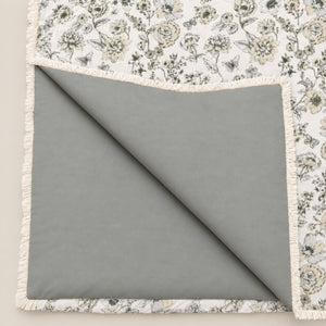 Viola Ivory & Sage-Grey Botanical Floral 6-Piece King Size Comforter Bedding Set - Home Artisan