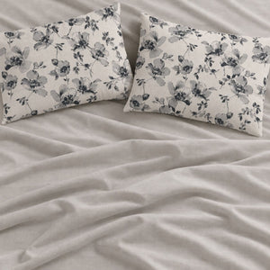 Aster Blue Floral 6-Piece King Size Comforter Bedding Set - Home Artisan