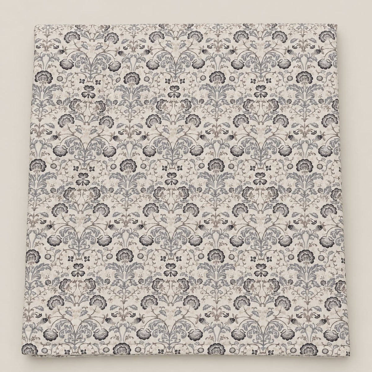 Dahlia Grey Ornamental Floral 6-Piece King Size Comforter Bedding Set - Home Artisan