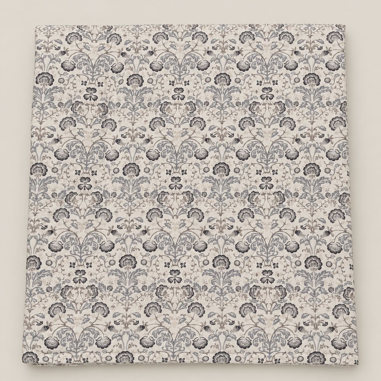 Dahlia Grey Ornamental Floral 6-Piece King Size Comforter Bedding Set - Home Artisan