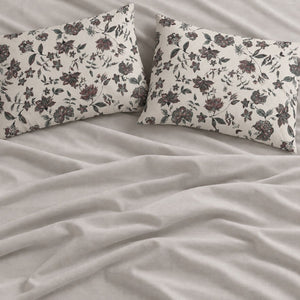 Azalea Plum Floral 6-Piece King Size Comforter Bedding Set - Home Artisan