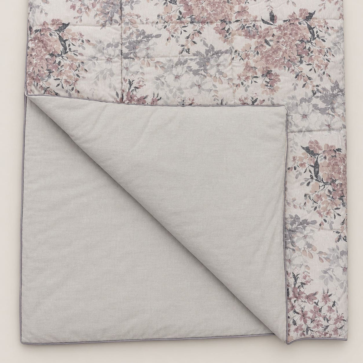 Linnea Blush Pink Botanical 6-Piece King Size Comforter Bedding Set - Home Artisan