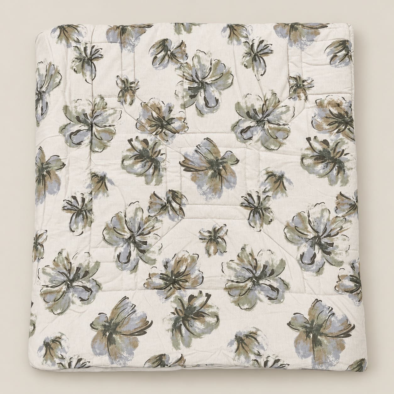 Magnolia Sage Green Floral 6-Piece King Size Comforter Bedding Set - Home Artisan