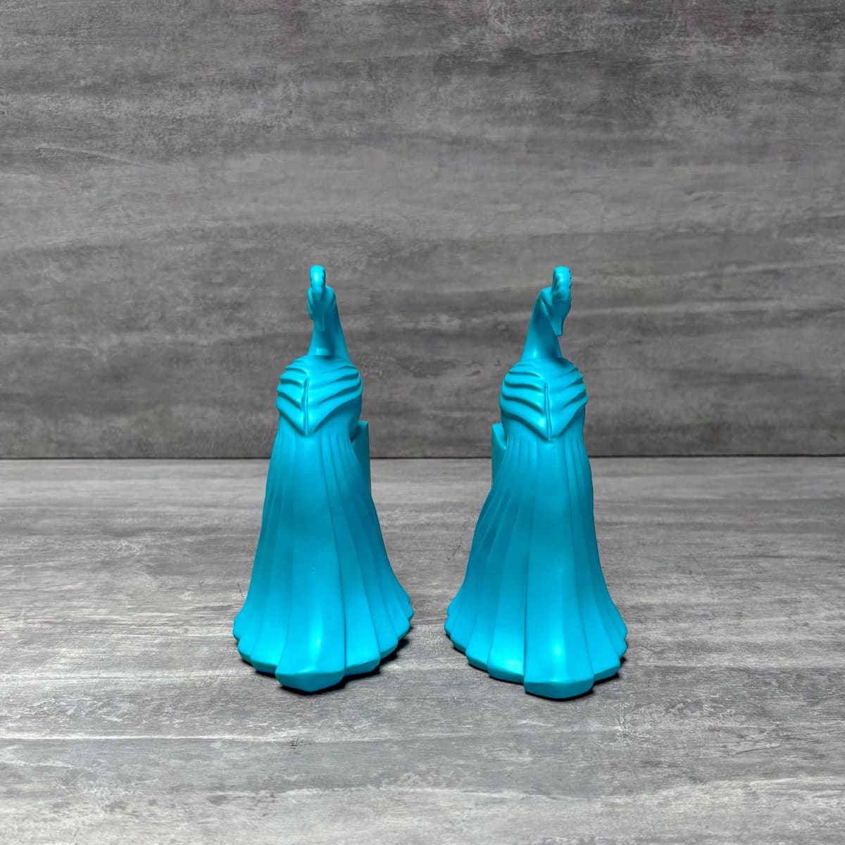 Aqua Peacock Bookends - Home Artisan