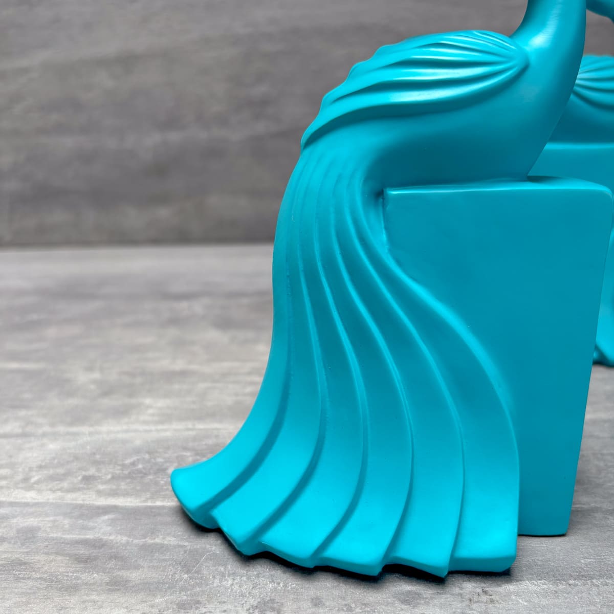 Aqua Peacock Bookends - Home Artisan