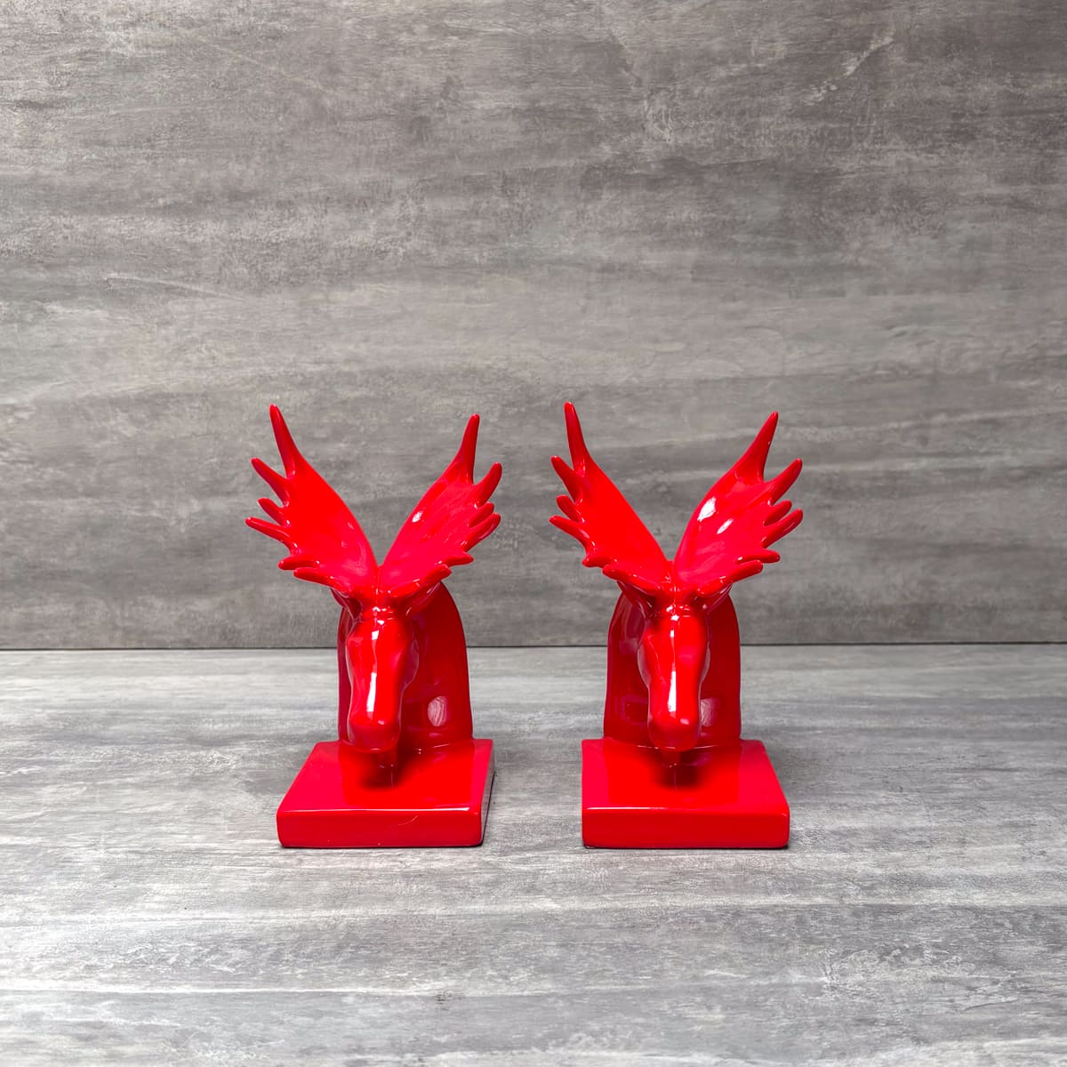 Red Moose Bookends - Home Artisan