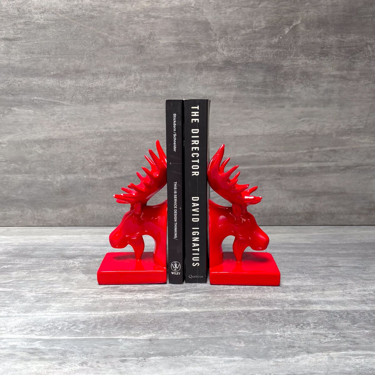 Red Moose Bookends - Home Artisan