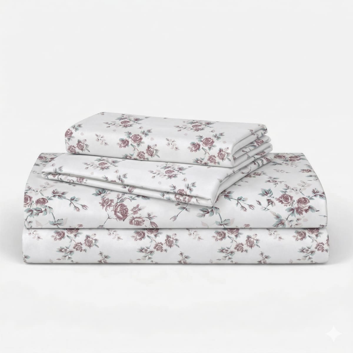 Cottage Rose Pink 200TC Cotton Percale Bed Sheet - Home Artisan