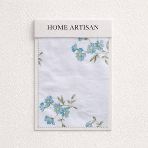 Daisy Dreams Sky Blue 200TC Cotton Percale Bed Sheet - Home Artisan