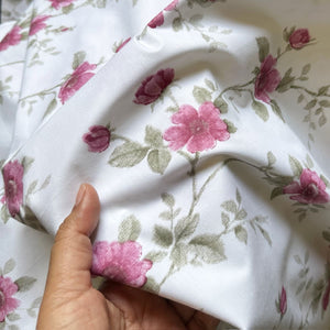 Cottage Wildflowers Pink 250TC Cotton Percale Bed Sheet - Home Artisan