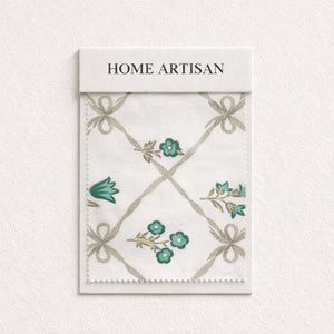 Wildflower Mesh Teal 250TC Cotton Percale Bed Sheet - Home Artisan