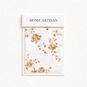 La Vie En Rose Mustard 250TC Cotton Percale Bed Sheet - Home Artisan