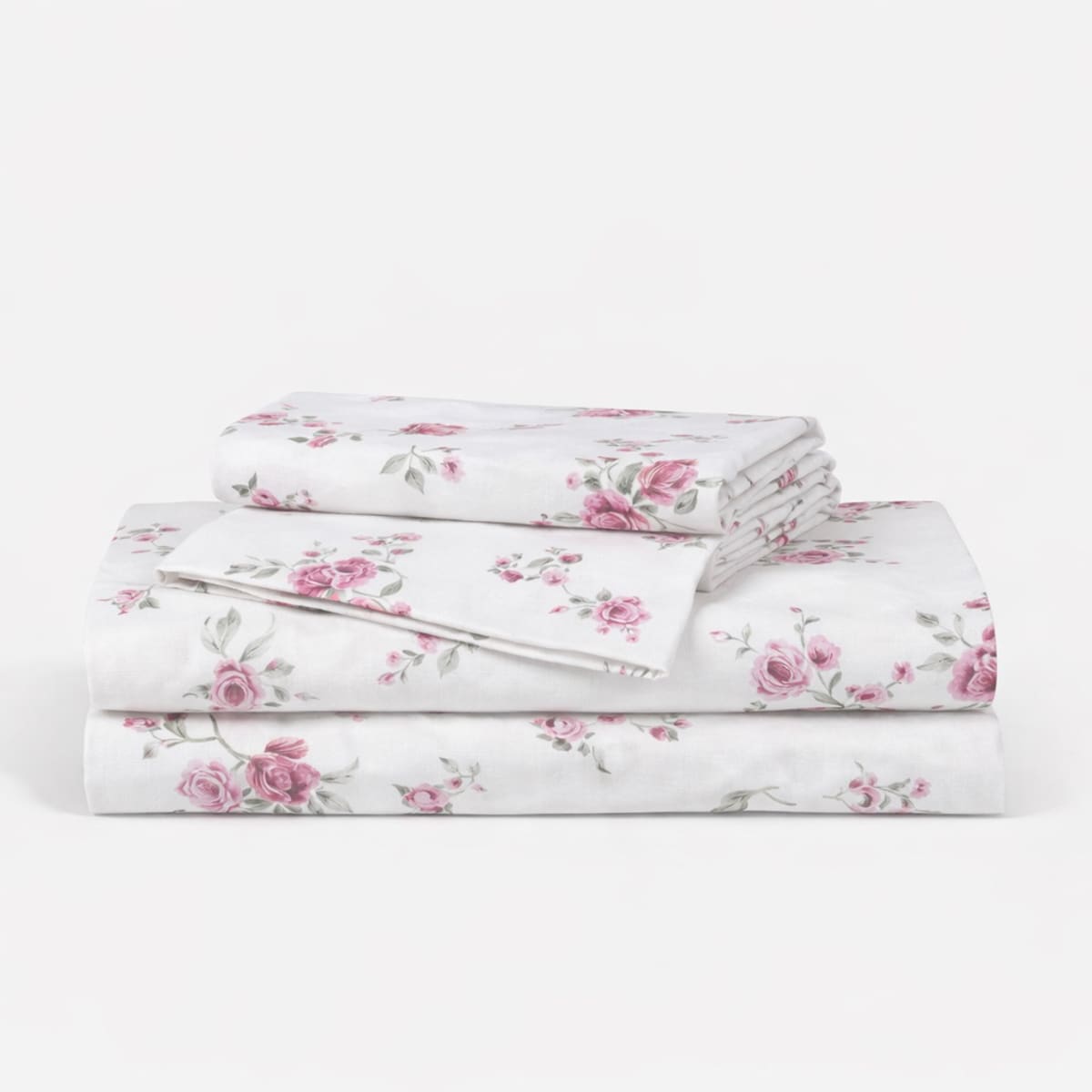 La Vie En Rose Pink 250TC Cotton Percale Bed Sheet - Home Artisan