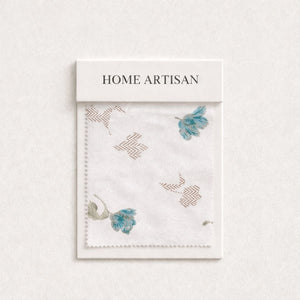 Spring Days Blue 250TC Cotton Percale Bed Sheet - Home Artisan