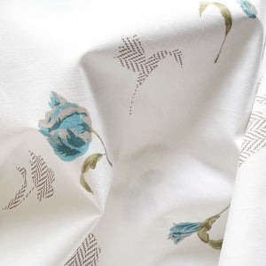 Spring Days Blue 250TC Cotton Percale Bed Sheet - Home Artisan