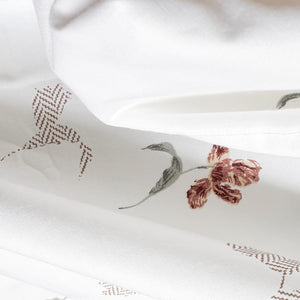 Spring Days Brown 250TC Cotton Percale Bed Sheet - Home Artisan
