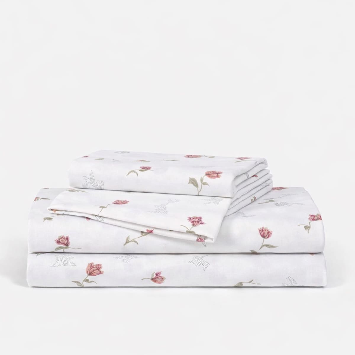 Spring Days Pink 250TC Cotton Percale Bed Sheet - Home Artisan