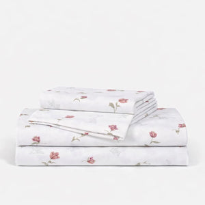 Spring Days Pink 250TC Cotton Percale Bed Sheet - Home Artisan