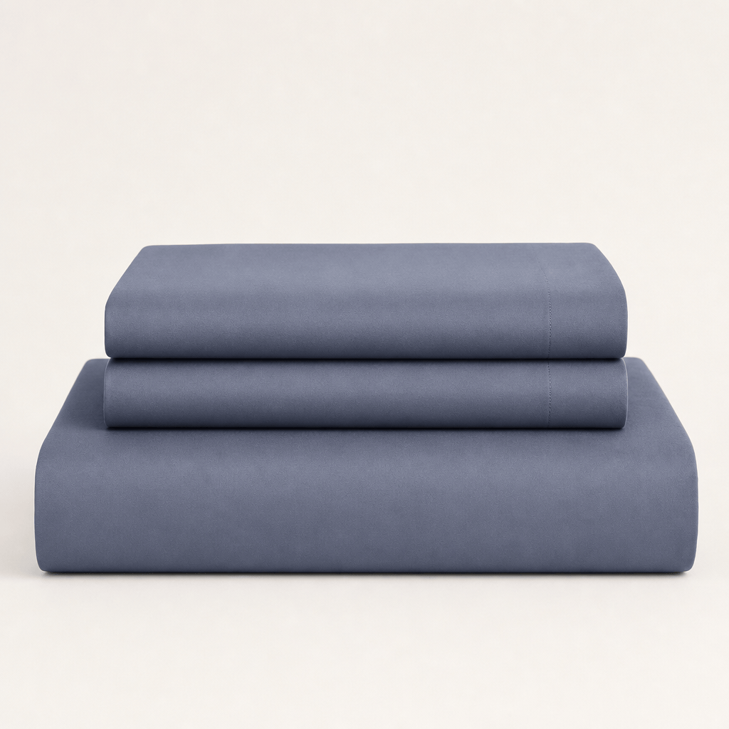 Navy Blue 300TC Cotton Bed Sheet - Home Artisan