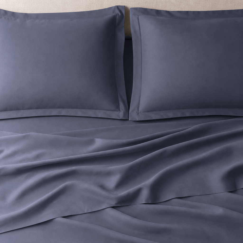 Navy Blue 300TC Cotton Bed Sheet - Home Artisan