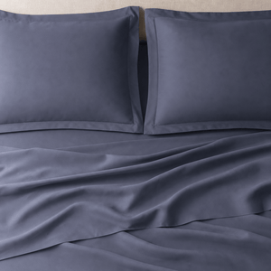 Navy Blue 300TC Cotton Bed Sheet - Home Artisan