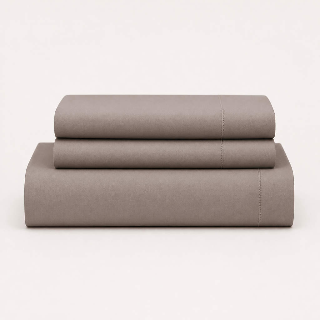 Mocha Brown 300TC Cotton Bed Sheet - Home Artisan