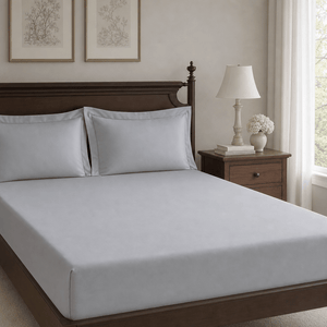 Powder Blue 300TC Cotton Bed Sheet - Home Artisan