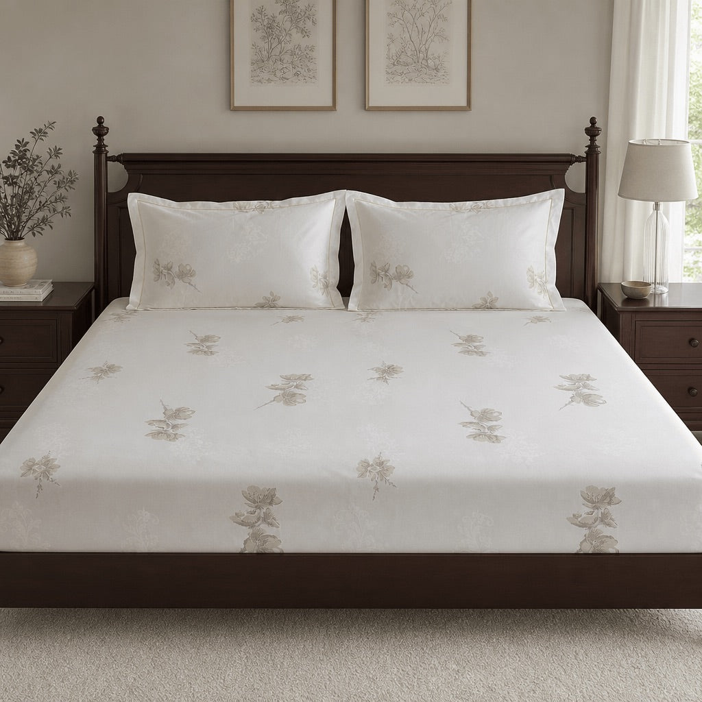 Veruca 400 TC Cotton Bed Sheet - Home Artisan