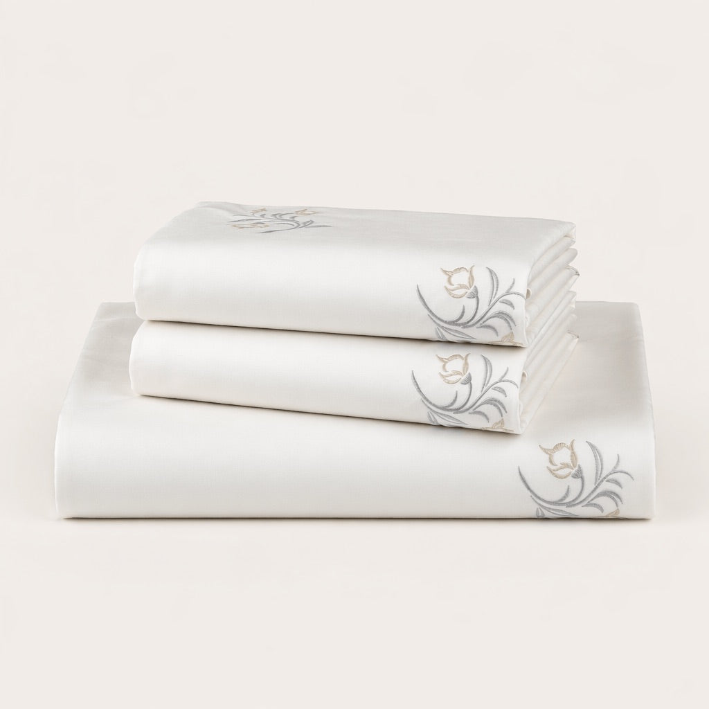 Olivia 400 TC Cotton Bed Sheet - Home Artisan