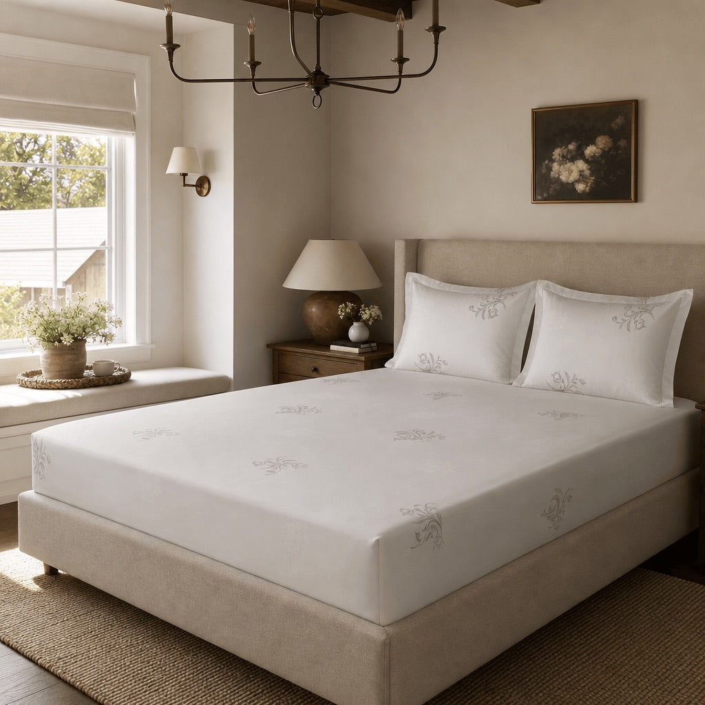 Serena 400 TC Cotton Bed Sheet - Home Artisan