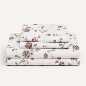 Anna Vintage Rose Garden 300TC Cotton Bed Sheet - Home Artisan