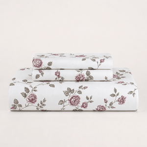 Seraphina Vintage Rose Garden 300TC Cotton Bed Sheet - Home Artisan